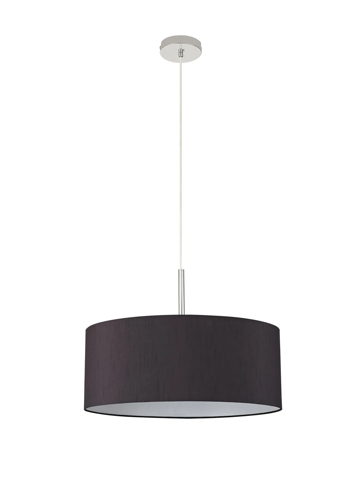 Baymont 50cm Pendant 1 Light Antique Brass, Black, Frosted Diffuser DK0229  Deco Baymont AB BL